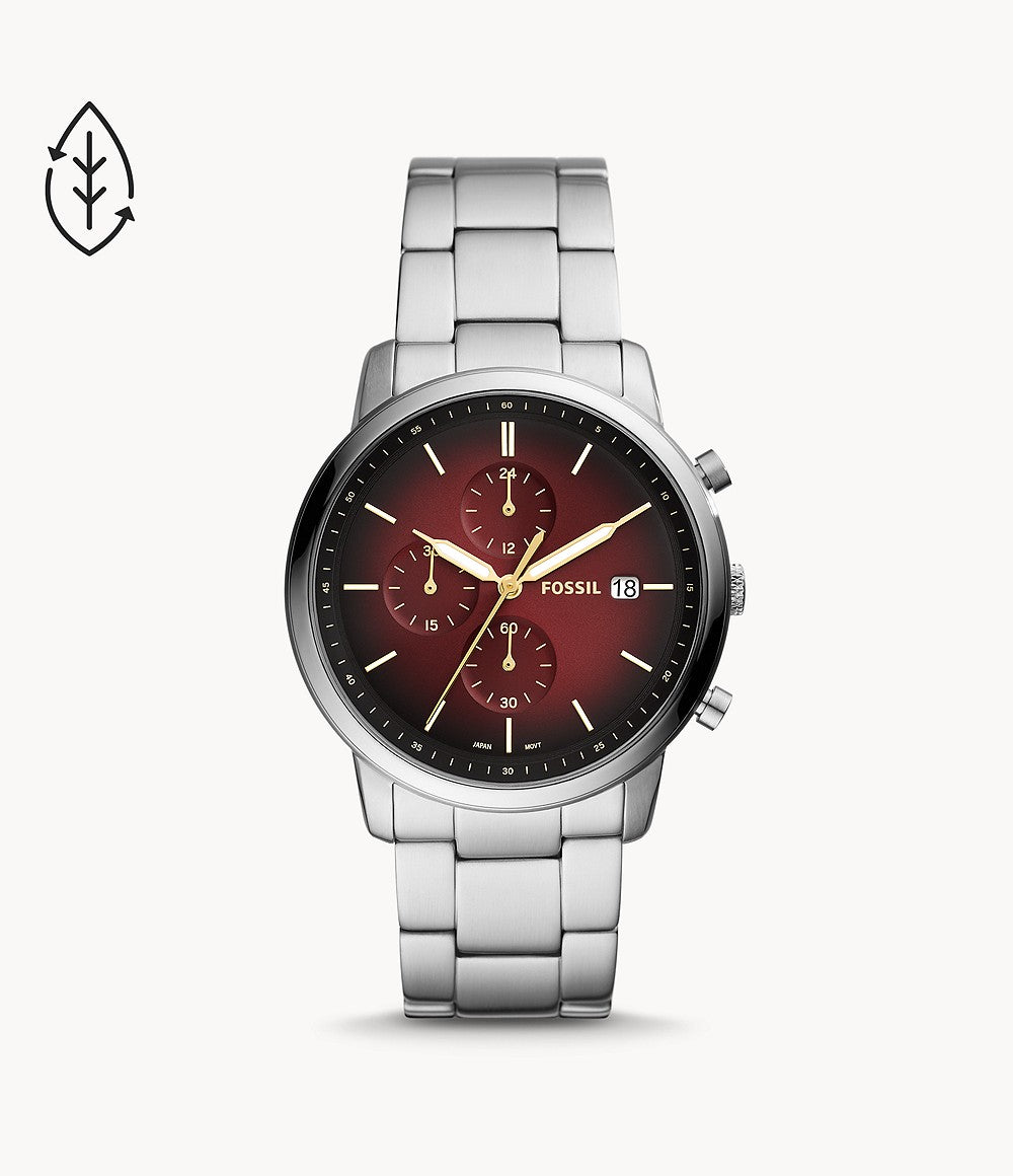 Fossil Men's Minimalist Chronograph Stainless Steel Watch – Canada Timepiece