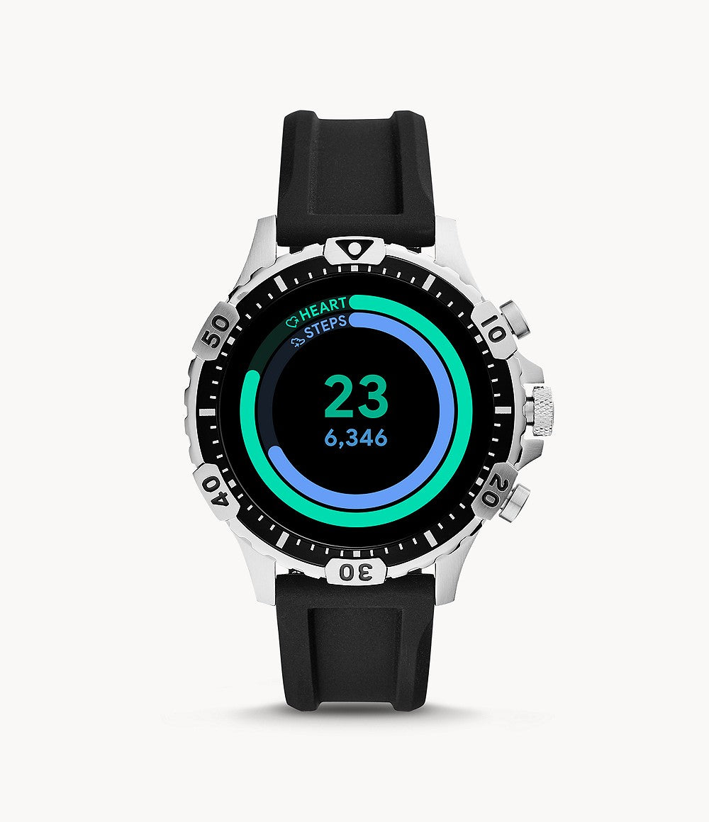 Fossil Men's Gen 5 Smartwatch Garrett HR Black Silicone