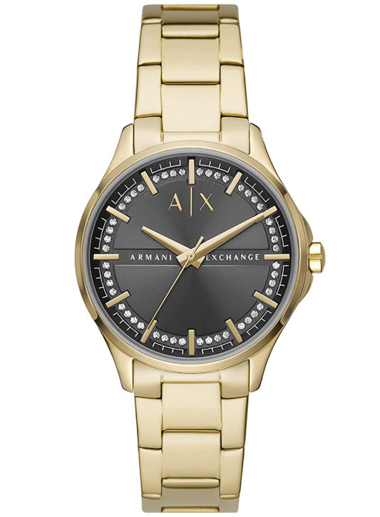 A|X Armani Exchange Ladies Gold Plated Stainless Steel Watch