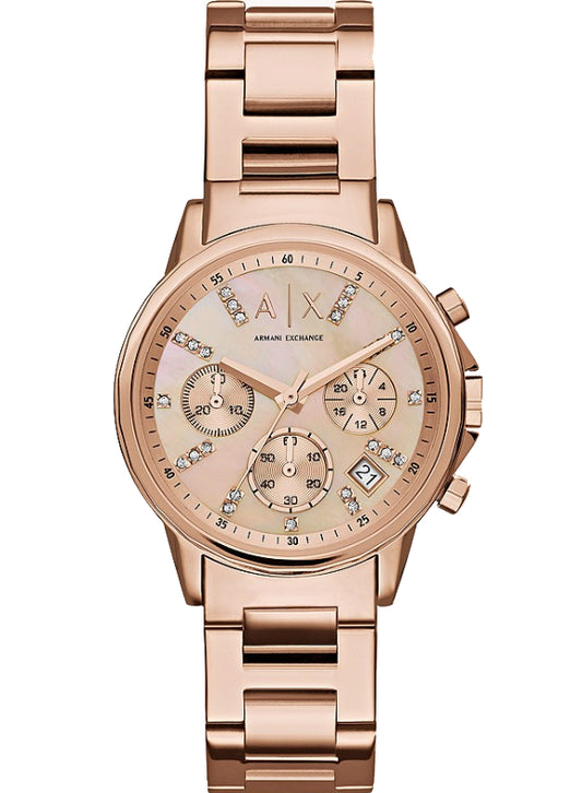 A|X Armani Exchange Lady Banks Rose Gold Watch